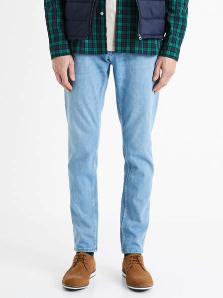 Světle modré pánské slim fit džíny Celio C25 Dosoft25