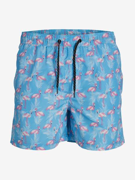 Světle modré klučičí vzorované plavky Jack & Jones Fiji