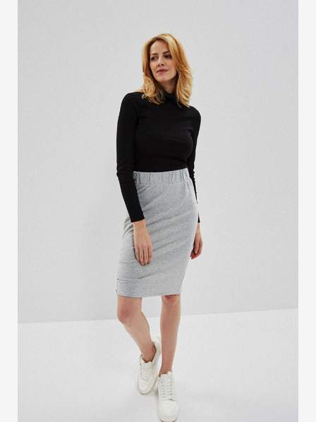 Světle šedá dámská sukně Moodo