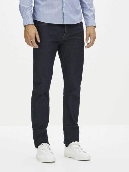 Tmavě modré straight fit džíny Celio Rolisse
