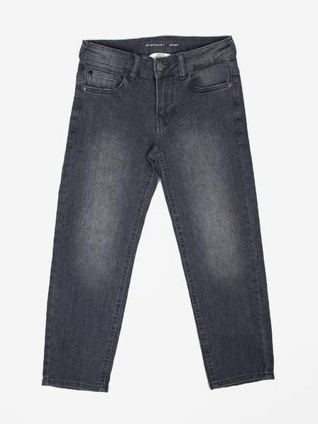 Tmavě šedé klučičí straight fit džíny Tom Tailor VÝPRODEJ