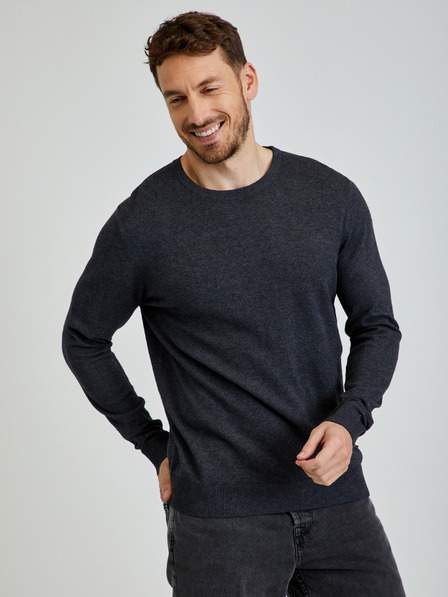 Tmavě šedý basic svetr Jack & Jones Emil