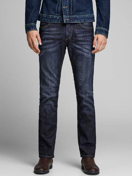 Tmavě modré pánské džíny Jack & Jones Clark Original