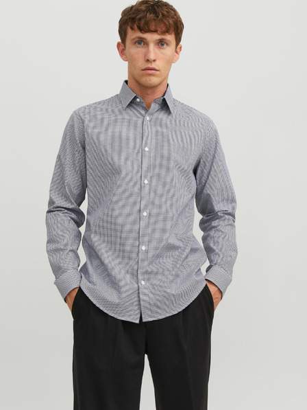 Tmavě modrá pánská kostkovaná košile Jack & Jones Label
