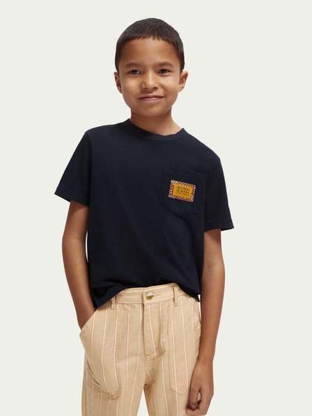Tmavě modré klučičí tričko s potiskem Scotch & Soda
