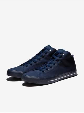 Tmavě modré pánské tenisky Ombre Clothing SLEVA