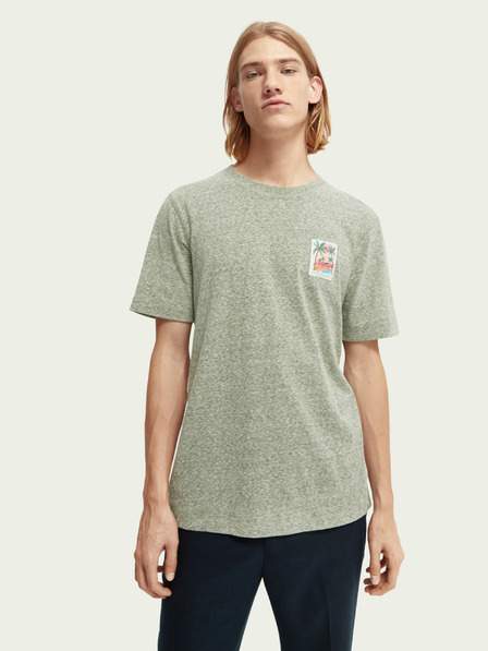 Zelené pánské tričko Scotch & Soda VÝPRODEJ