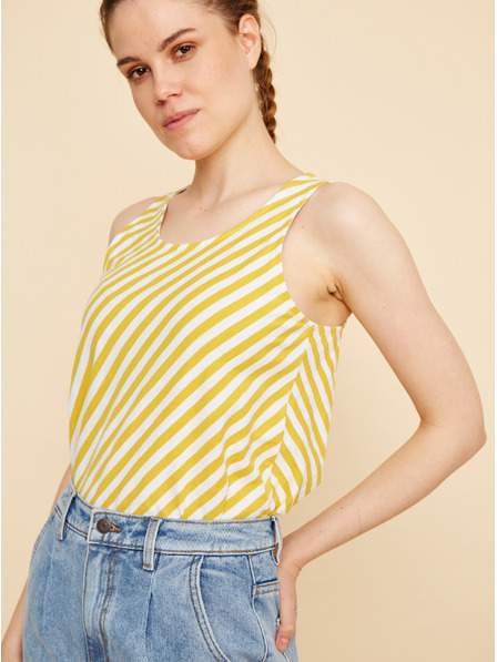 Žluto-bílé dámské pruhované tílko ZOOT.lab Joelle