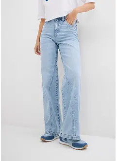Džíny Wide Leg, High Waist, nízký podíl streče