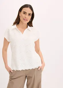 Triko polo s krajkou