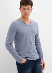 Triko s dlouhým rukávem, z čisté bavlny, Slim Fit