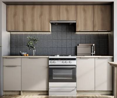 TOP 4. - Halmar Kuchyňská sestava TATIANA 240 korpus: dub sonoma přední strana: ořech/kašmír