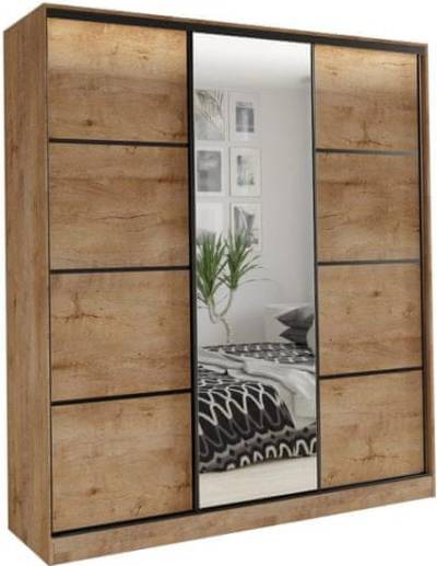 TOP 2. - Nejlevnější nábytek Harazia 150 se zrcadlem dub lefkas