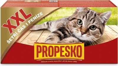 TOP 4. - Propesko s kuřecím hovězím králičím a lososem v omáčce 48 x 100 g