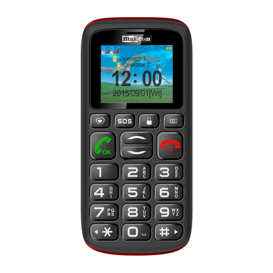 Maxcom MM428 Dual SIM, čierna/červená VÝPREDAJ