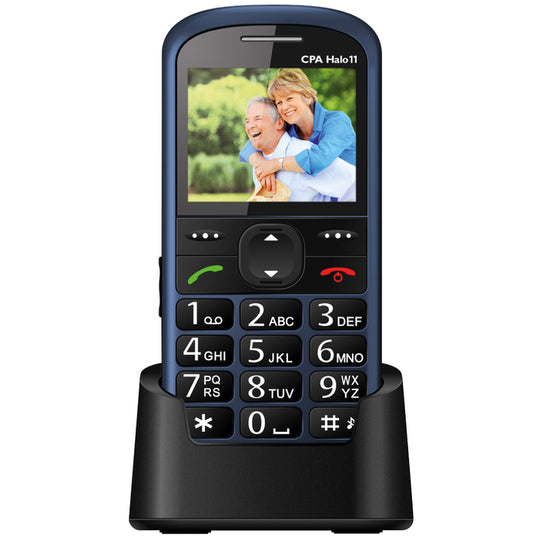 Tlačidlový telefón pre seniorov CPA Halo 11, modrá OKAY