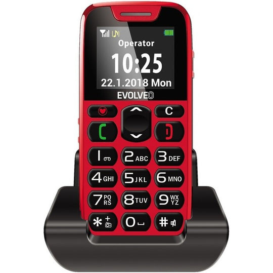 Tlačidlový telefón pre seniorov Evolveo EasyPhone, červená DO 200 EUR