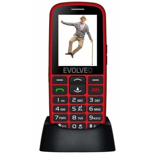 Tlačidlový telefón pre seniorov Evolveo EasyPhone EG, červený