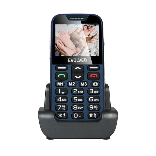 Tlačidlový telefón pre seniorov Evolveo EasyPhone XD, modrá LACNÉ