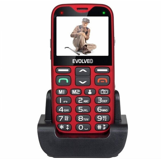 Tlačidlový telefón pre seniorov Evolveo EasyPhone XG, červená