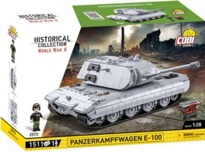 TOP 4. - Cobi 2572 II WW Panzerkampfwagen E-100, 1:28, 1511 k, 1 f