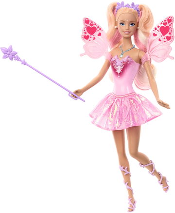 Barbie Víla s farebnou premenou v ružovom odeve
