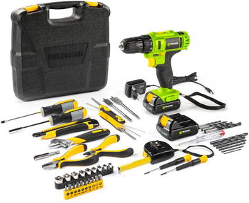 FIELDMANN Vŕtačka AKU 12 V s príslušenstvom FDV 10205-51AR (2× 1,3 Ah)