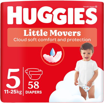 HUGGIES Little Movers Mega 5 (58 ks) najlacnejšie