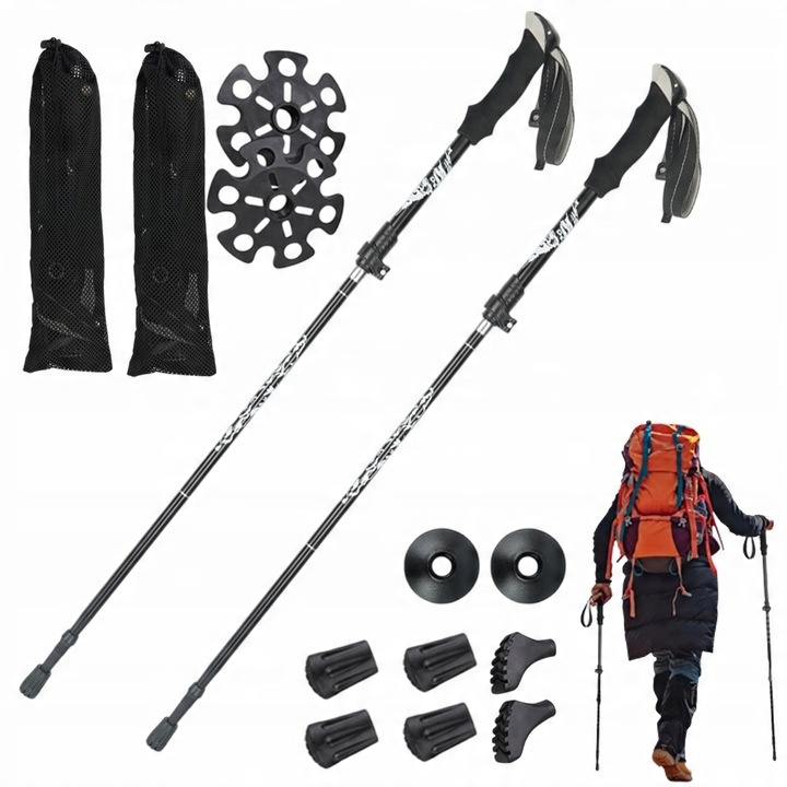 110-130 CM WALKINGOVÉ TREKINGOVÉ PALICE, ŠKÁLOVATEĽNÉ, NASTAVITEĽNÁ ZLIATINA HLINÍKA VÝPREDAJ