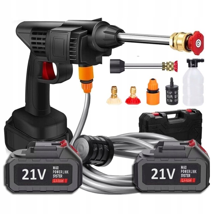 AKUMULÁTOROVÁ BEZDRÔTOVÁ TLAKOVÁ UMÝVAČKA 1500W PREPRAVKA + 2x AKU 88VF