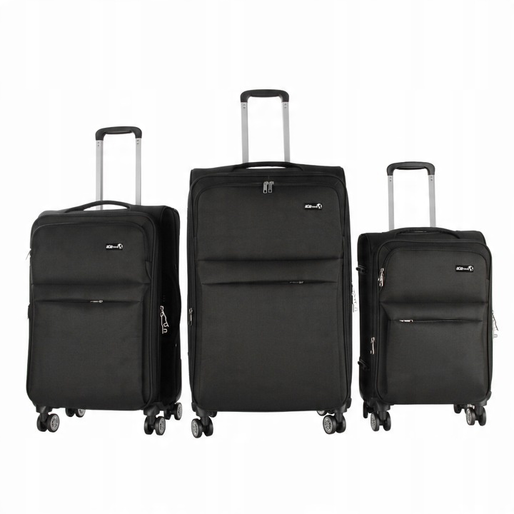 Aga Travel Sada cestovných kufrov MR4676 Čierna VÝPREDAJ