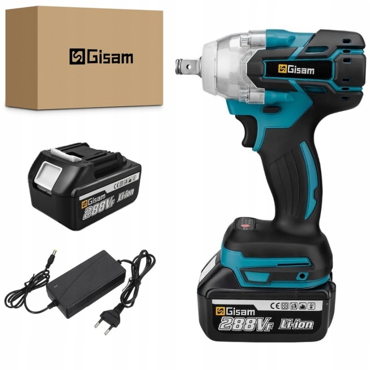 AKUMULÁTOROVÝ RÁZOVÝ UŤAHOVÁK S BEZKARTÁČOVÝM MOTOROM, 1 BATÉRIA A NABÍJAČKA