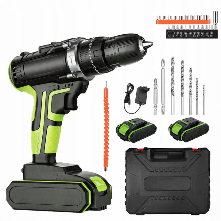 AKU VŔTAČKA AKUMULÁTOROVÁ ERGONOMICKÁ KONŠTRUKCIA S 2 BATÉRIAMI ZĽAVA
