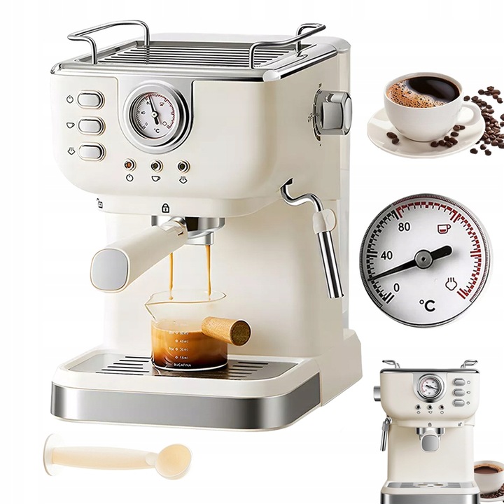 Automatický kávovar na espresso allba CM3120 850 W béžový/hnedý