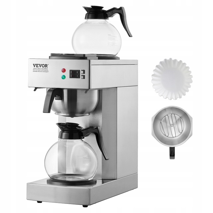 Automatický kávovar na espresso Vevor RB-386-BD2 strieborný