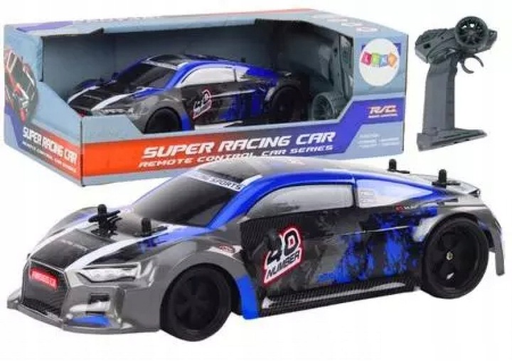 Auto R/C 1:18 gumové kolesá drift modré 295x165 mm Leantoys hračka ZĽAVA