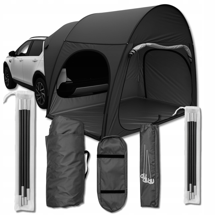 Automobilový stan Vodotesný 2-miestny Čierny Turistický