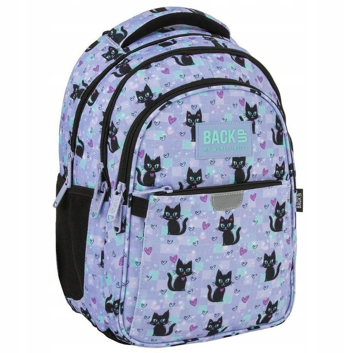 BACKUP ŠKOLSKÝ BATOH PRE MLÁDEŽ PRE DIEVČA MAGICKÉ MAČKY