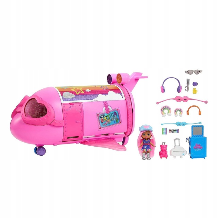BARBIE LIETADLO S PRÍSLUŠENSTVOM BÁBIKA EXTRA MINIS HPF72 najlacnejšie