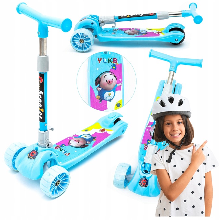 BALANČNÁ TROJKOLOBEŽKA S 3 KOLESAMI A LED, SKLADACIA