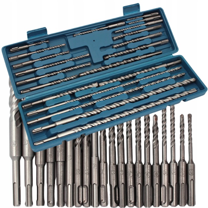 BETÓNOVÝ VRTÁK SADA VRTÁKOV SDS+ PLUS 20 KUSOV KUFOR WBZ20 Puzdro