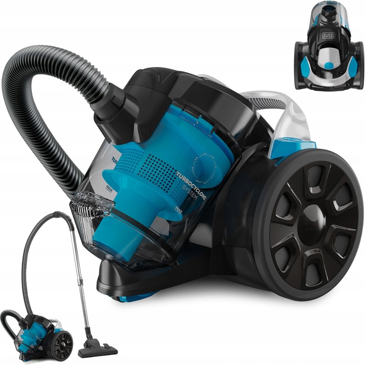 Bezvrecúškový vysávač Black&Decker BXVML701E 700 W modrý