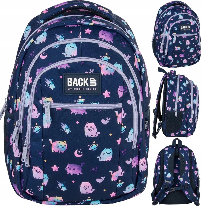 BACKUP ŠKOLSKÝ BATOH PRE MLÁDEŽ PRE DIEVČA KOTOROŽEC MAČIČKY 3D