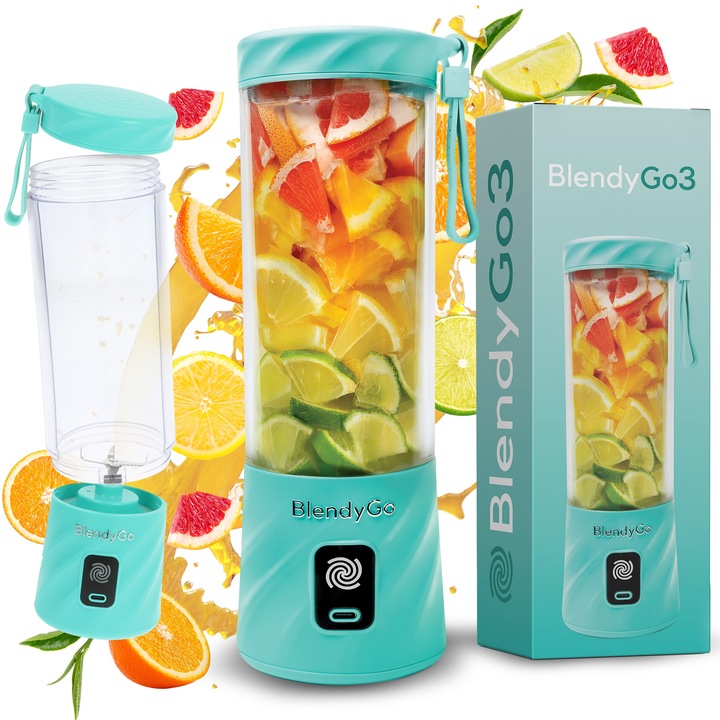 BlendyGo mixér Stolný mixér , Mikser do smoothie mini stolný mixér 3 250 W, zelený VÝPREDAJ
