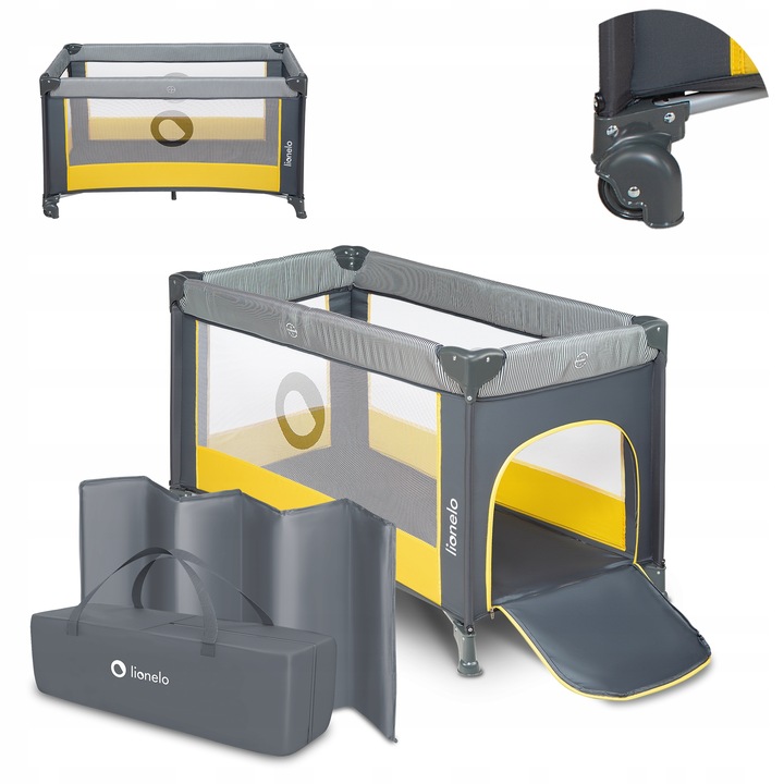 Cestovná postieľka, skladacia postieľka, POHODLNÝ MATRAC + TAŠKA Lionelo Stefi