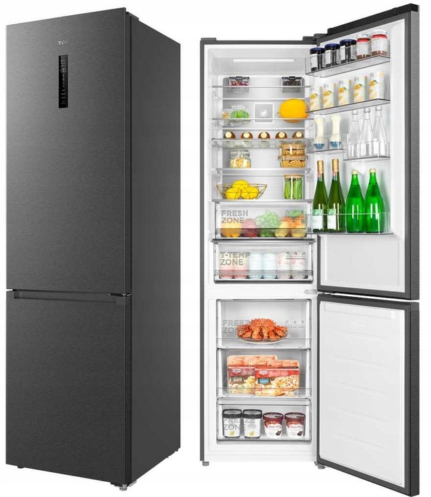 Chladnička TCL RP382BXD0 Galaxy Inox Plná No Frost 35 dB