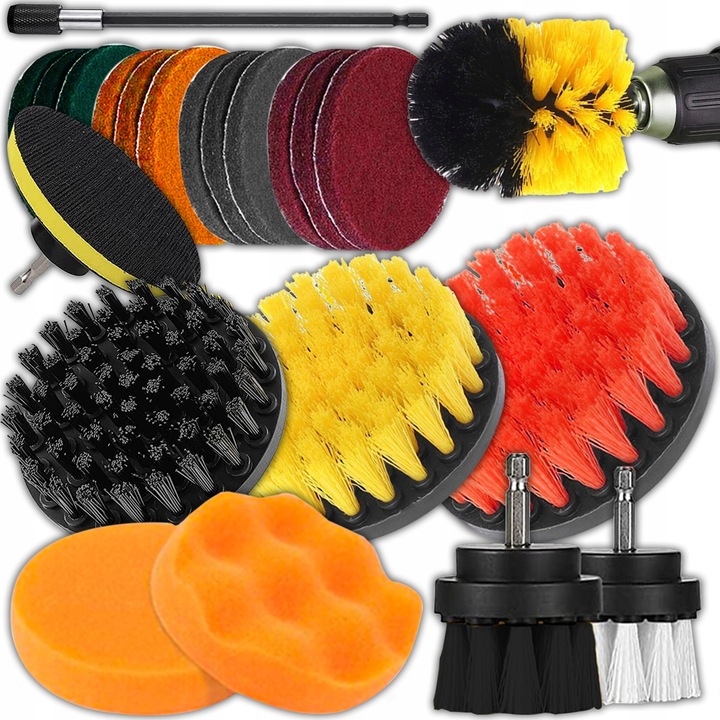 ČISTIACE KEFE NA VŔTAČKU AKU SKRUTKOVAČ SADA NA ČISTENIE PADY 22 KS