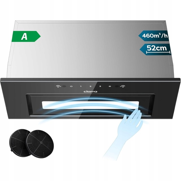 CIARRA CBCB5931B Vstavaný digestor 52 cm Trieda A – Ovládanie gestami