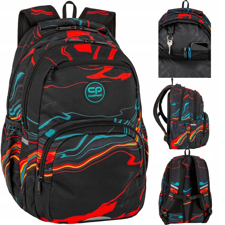 COOLPACK PICK ŠKOLSKÝ MLÁDEŽNÍCKY BATOH PRE CHLAPCA ČIERNY AMBER