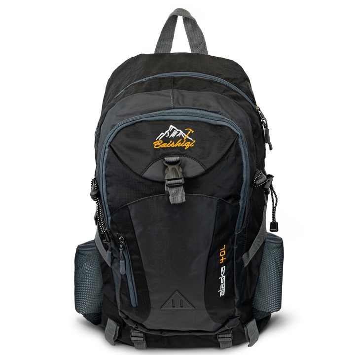 ČIERNY TURISTICKÝ RUKSAK TREKKINGOVÝ HORSKÝ DO HÔR 40L PEVNÝ PÁNSKY DÁMSKY